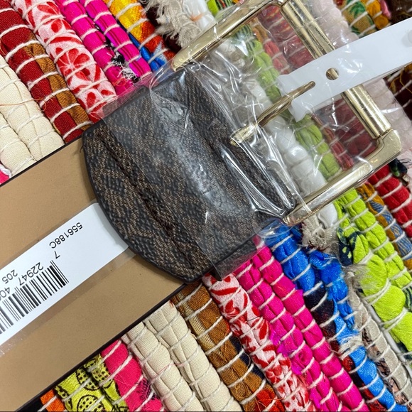 🤎NWT MICHAEL KORS LOGO STRETCH BELT L/XL - Picture 7 of 11